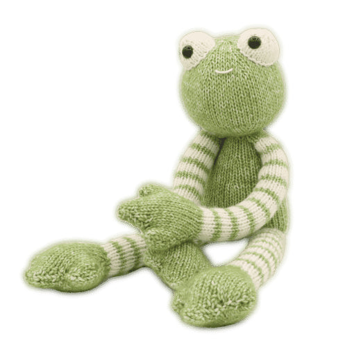 Hardicraft Strickset Frosch Tinus – 38 cm, Weiss