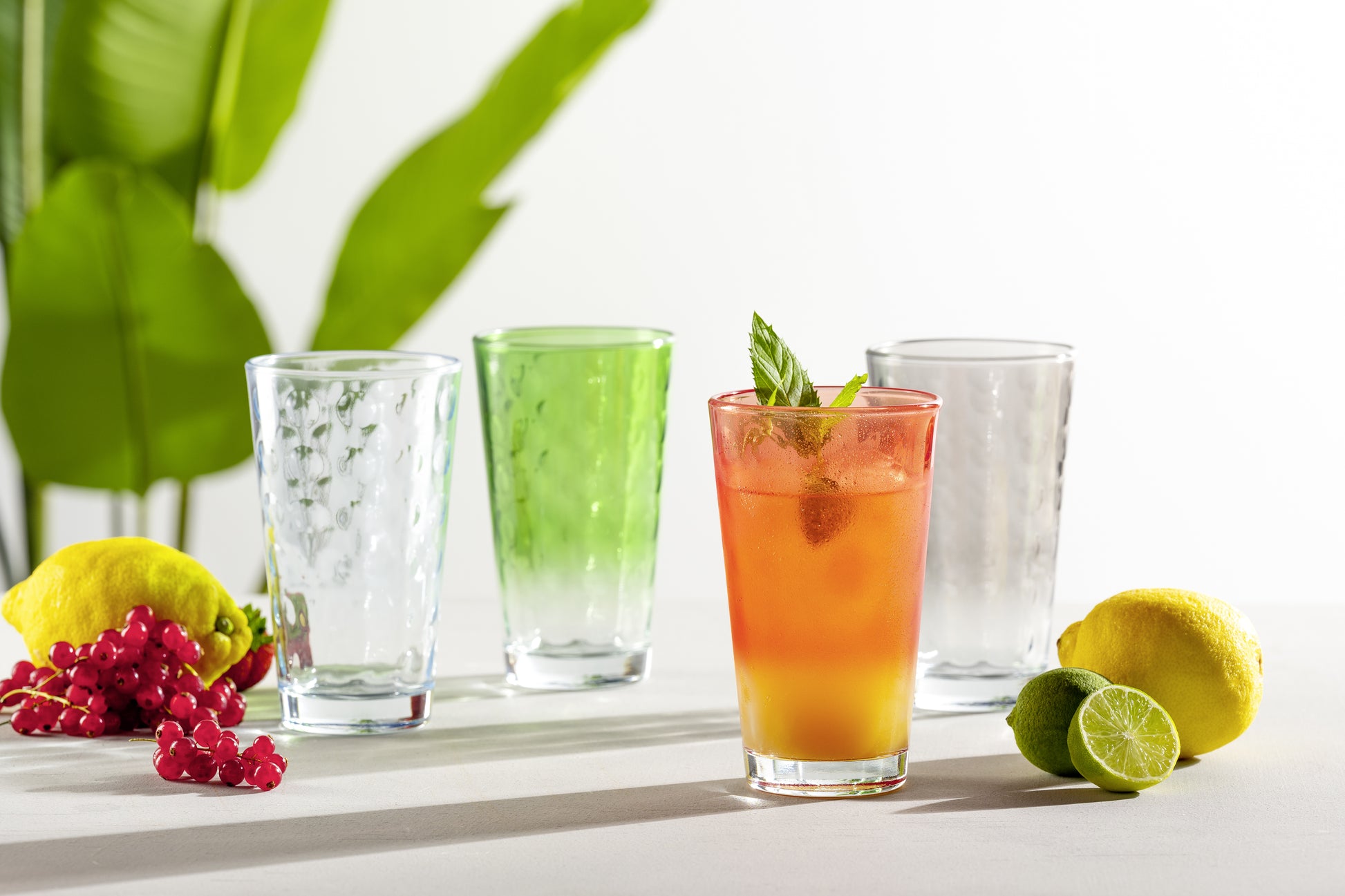 LEONARDO Trinkglas – 4er Set, 540 ml, Ø 9,0 cm, H 16,0 cm, Glas, Mehrfarbig, spülmaschinenfest