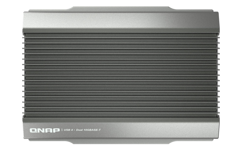 QNAP QNA-UC10G2T Netzwerkadapter USB-C zu 2× RJ-45 – 2× 10GBase-T (10 Gbit/s) – für NAS und Windows/Mac/Linux