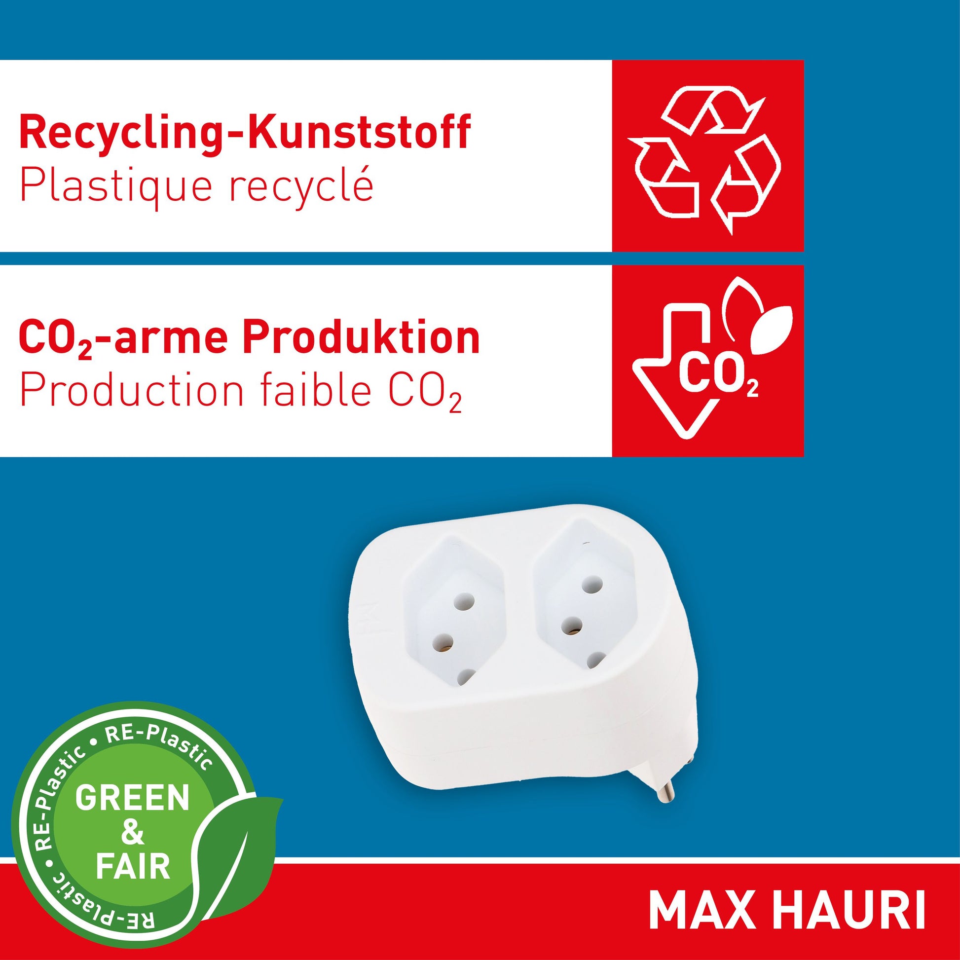 Max Hauri AG Max Hauri Basic Line Adapterkabel, T12 zu 2×T13, IP20 – weiss