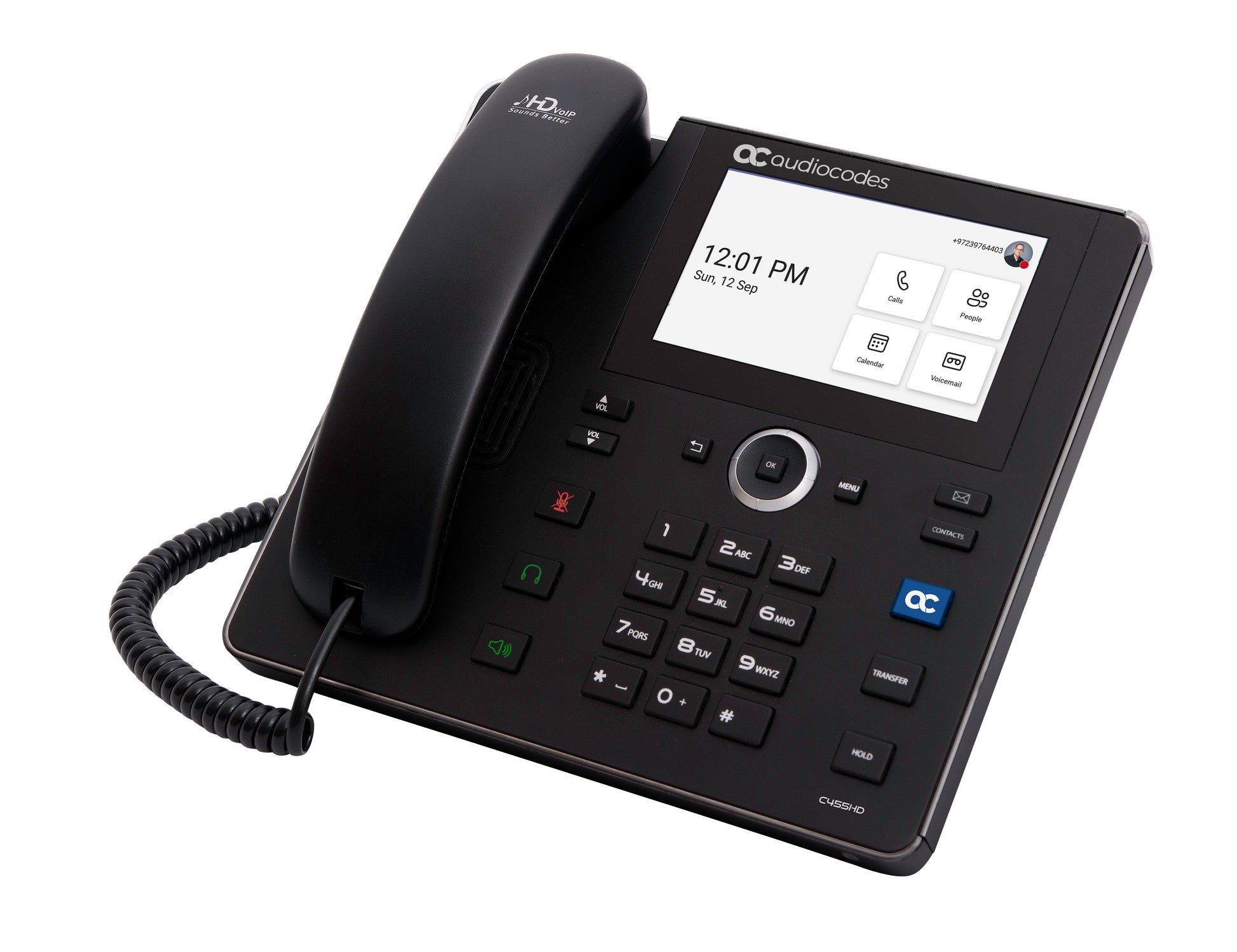 AudioCodes C455HD – für Microsoft Teams, PoE, Gigabit-LAN, Bluetooth