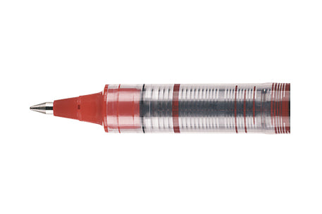 Uni-Ball eye fine ECO – Tintenroller, dokumentenecht, mit Kappe, 0,5 mm, rot, für Linkshänder