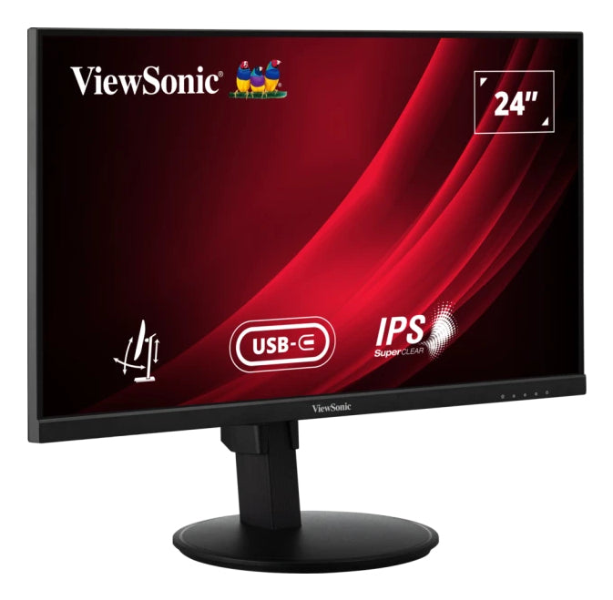 ViewSonic VG2409-MHDU-2 – Monitor, 24" 1920 × 1080 (Full HD), 2× HDMI, DisplayPort, USB-C