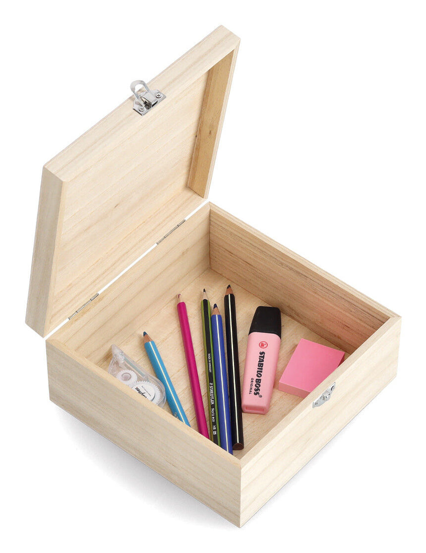 Zeller Present 15125 Aufbewahrungsbox (mit Deckel) – Holz – Braun – Verriegelbar – 200 × 95 × 200 mm