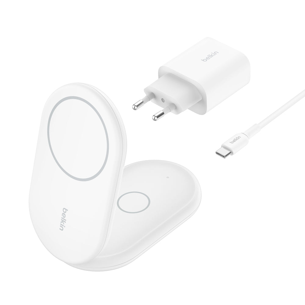 Belkin Boost Charge Ladestation – 15 W, Qi, klappbar, 2-in-1 – für Qi-kompatible Smartphones