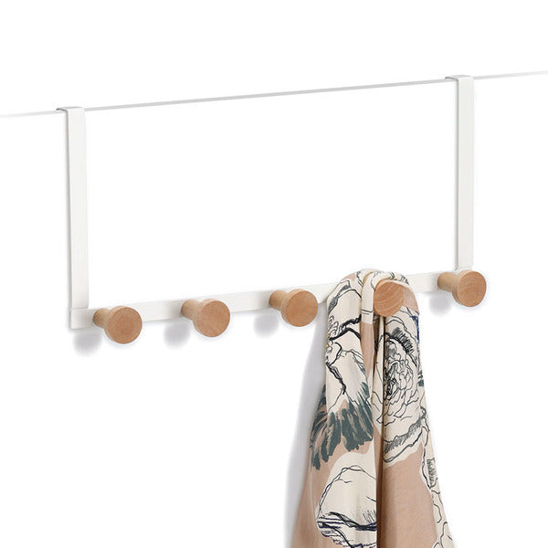 Zeller Present Wandgarderobe 5 Haken – Metall – natur – 375 × 90 × 80 mm