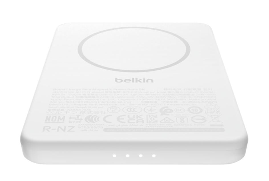Belkin MagSafe Powerbank 5000 mAh, 1× USB-C, für iPhone (MagSafe), Weiss