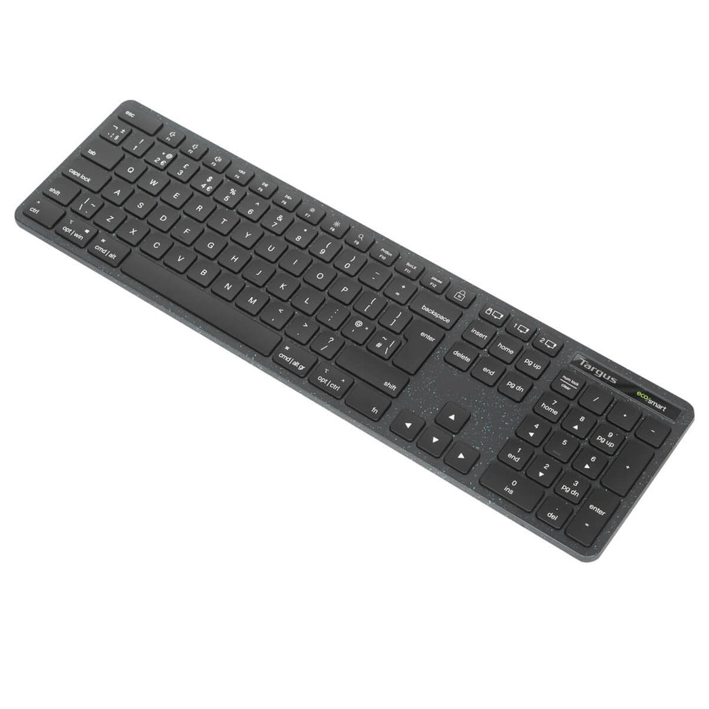 Targus ECOSMART – Tastatur, kabellos, UK-Layout (EN), Fullsize (mit Ziffernblock)