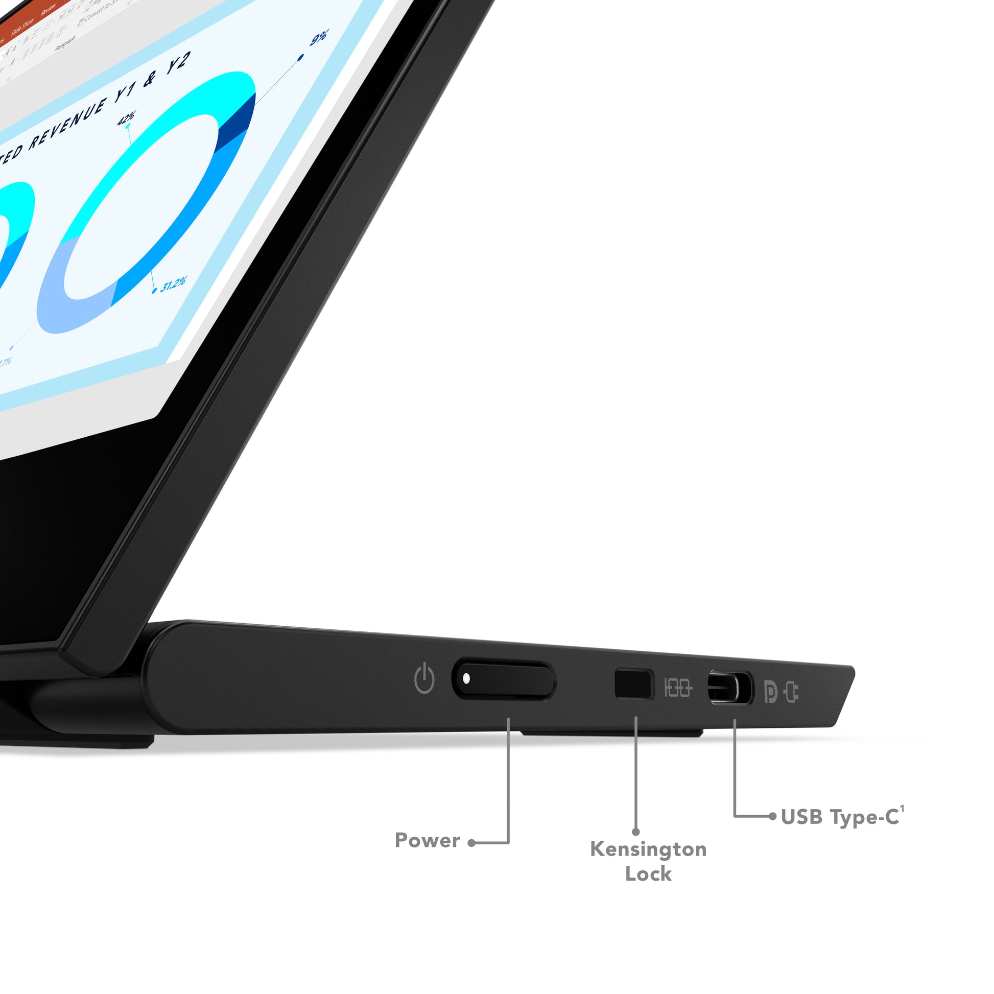 Lenovo M14 – Portabler Monitor, 14", 1920 × 1080 (Full HD), IPS, 2× USB-C, 300 cd/m²