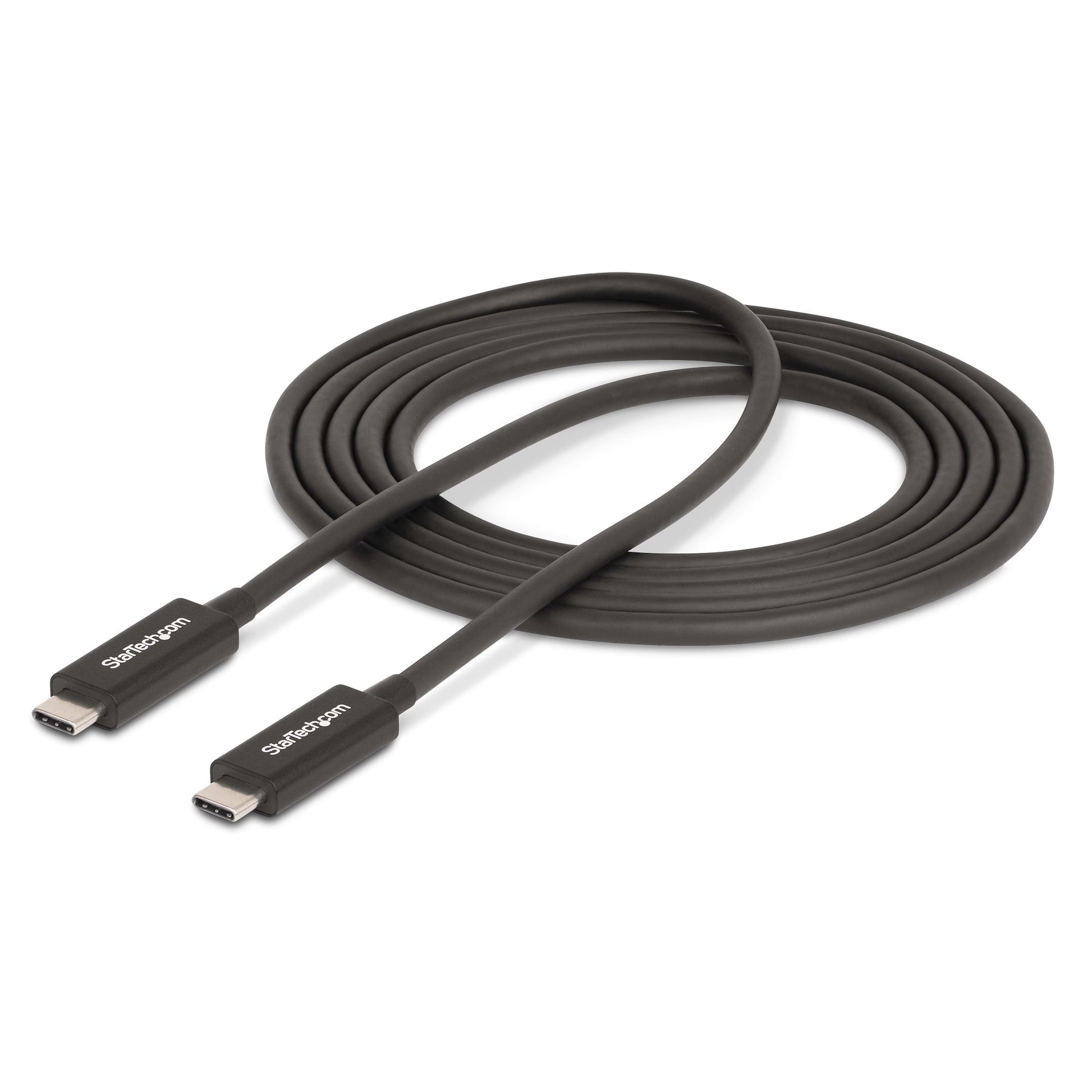 StarTech.com Thunderbolt 4 (USB-C) Kabel – 40 Gbit/s – 2 m – PD 100 W – PVC-Mantel – Schwarz