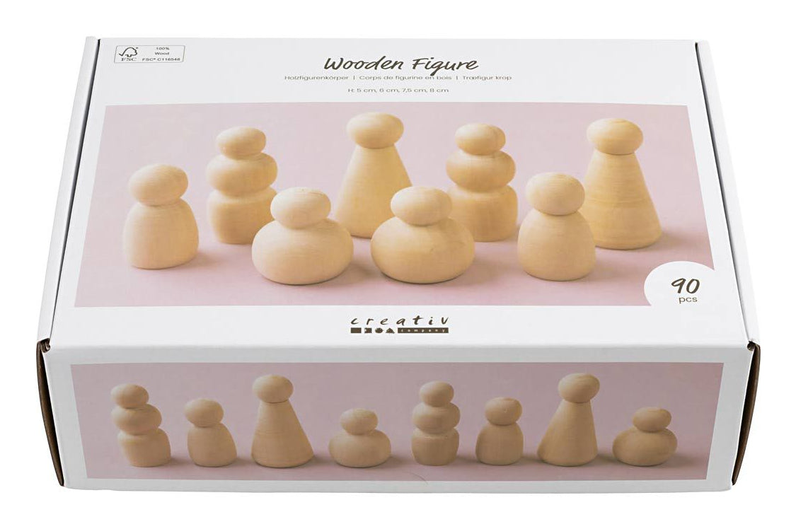 Creativ Company Holzfigur, Pappel, Beige, 23 × 10 × 33 cm, 90 Stk., FSC