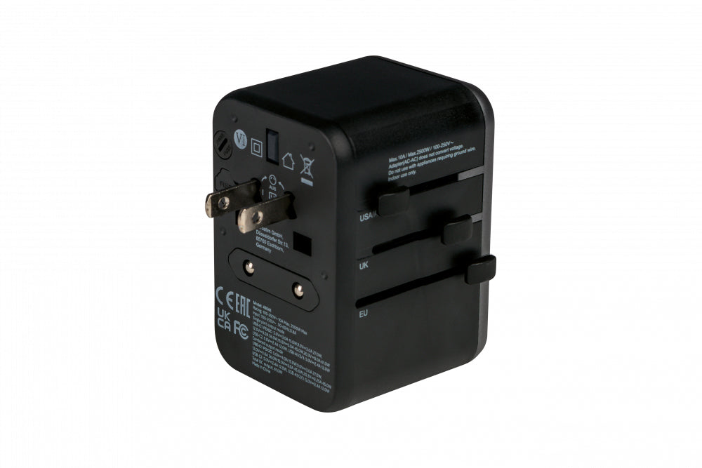 Verbatim UTA-04 Reiseadapter USB-Ladegerät 61 W – USB-C×2, USB-A×3 – PD, QC