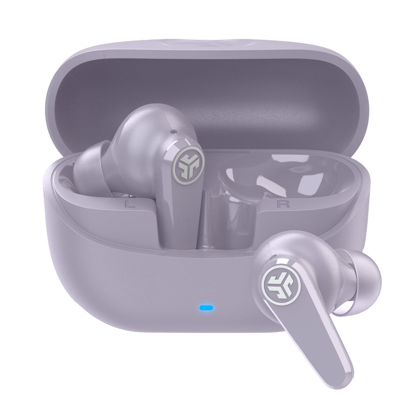JLab Go Pods ANC TWS In-Ear – Stereo, ANC, mit Ladecase, Violett, BT 5.4