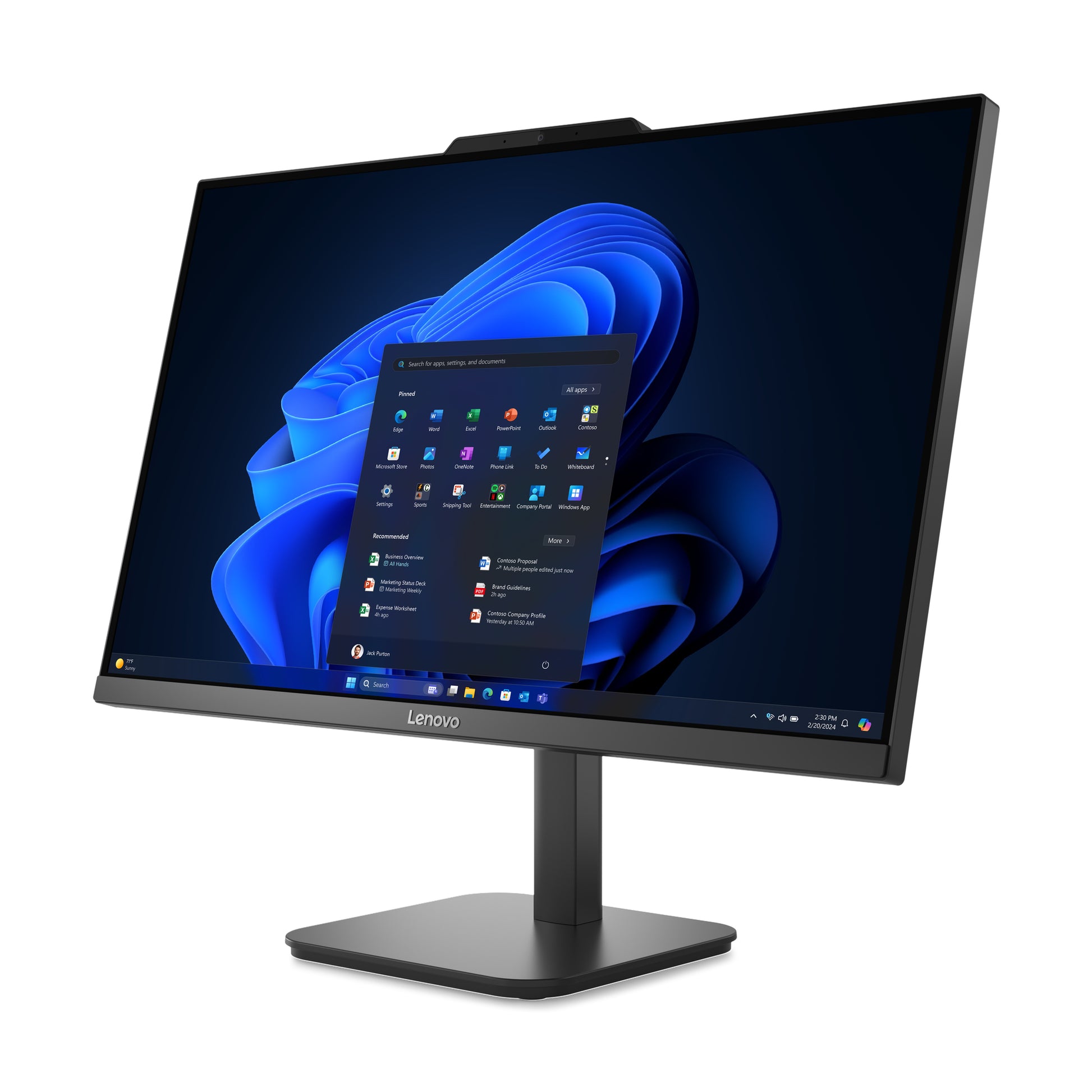 Lenovo All-in-One – 23,8" Full HD, Intel Core i3 N305, 16 GB RAM, 256 GB SSD, Windows 11 Pro