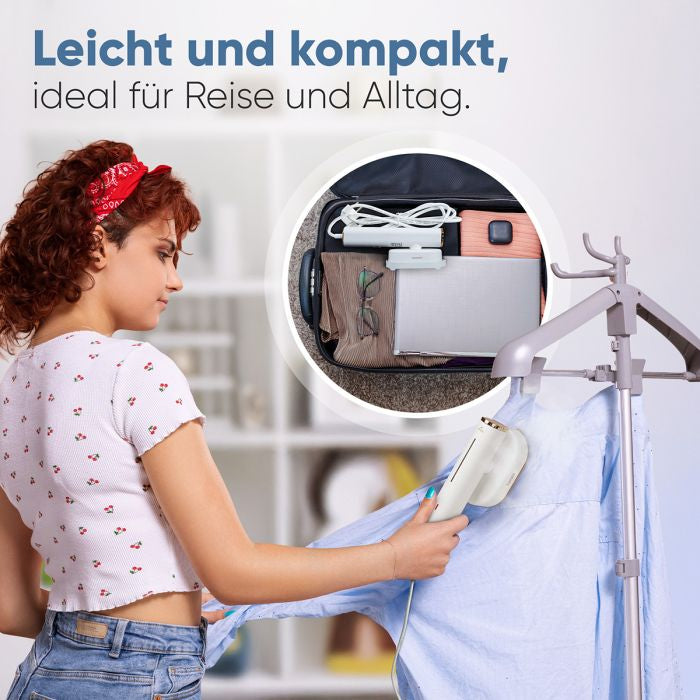 ProfiCare Dampfglätter PC-DG 3124 – Roségold, Weiss, Keramiksohle, Vertikal & Horizontal
