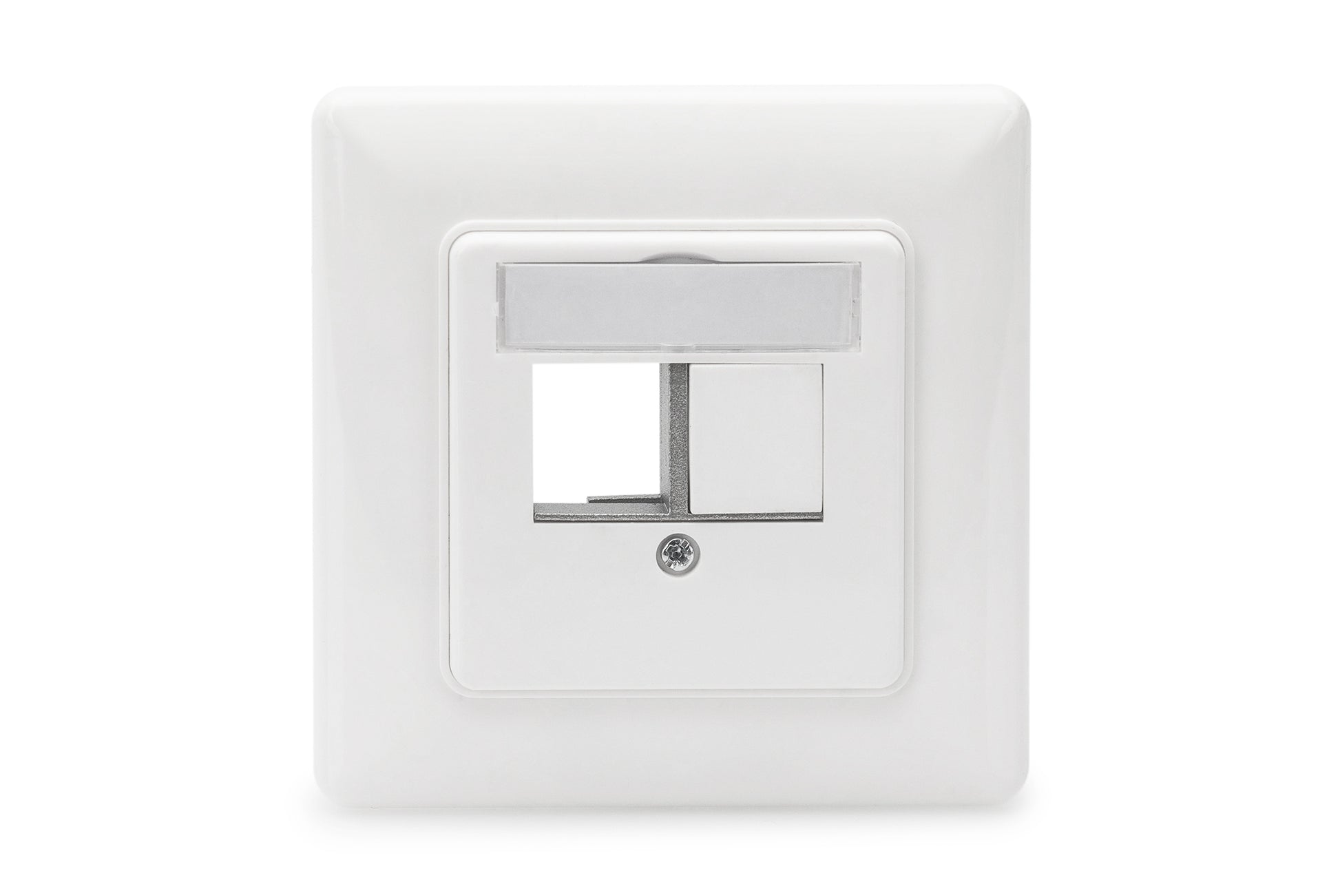 Digitus Frontplatte – 2× RJ-45 (weiblich), Weiss, Cat6a, 10GBase-T, für Keystone-Module