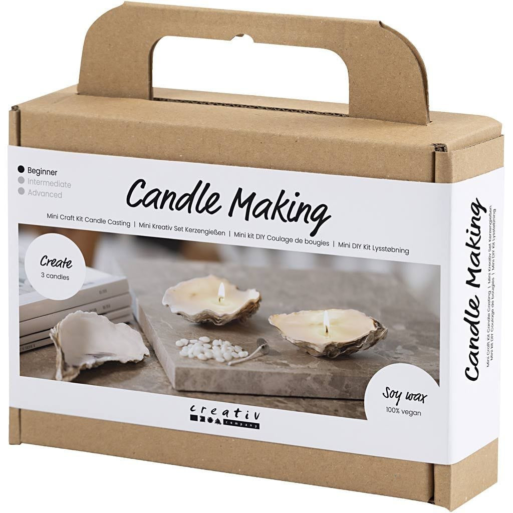 Creativ Company Bastelset Kerzen giessen – Austernschale – Wachs, Beige