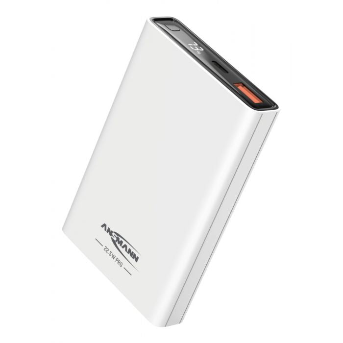 Ansmann PB320PD Powerbank 10'000 mAh – 22,5 W PD, 1× USB-C, 1× USB-A, weiss