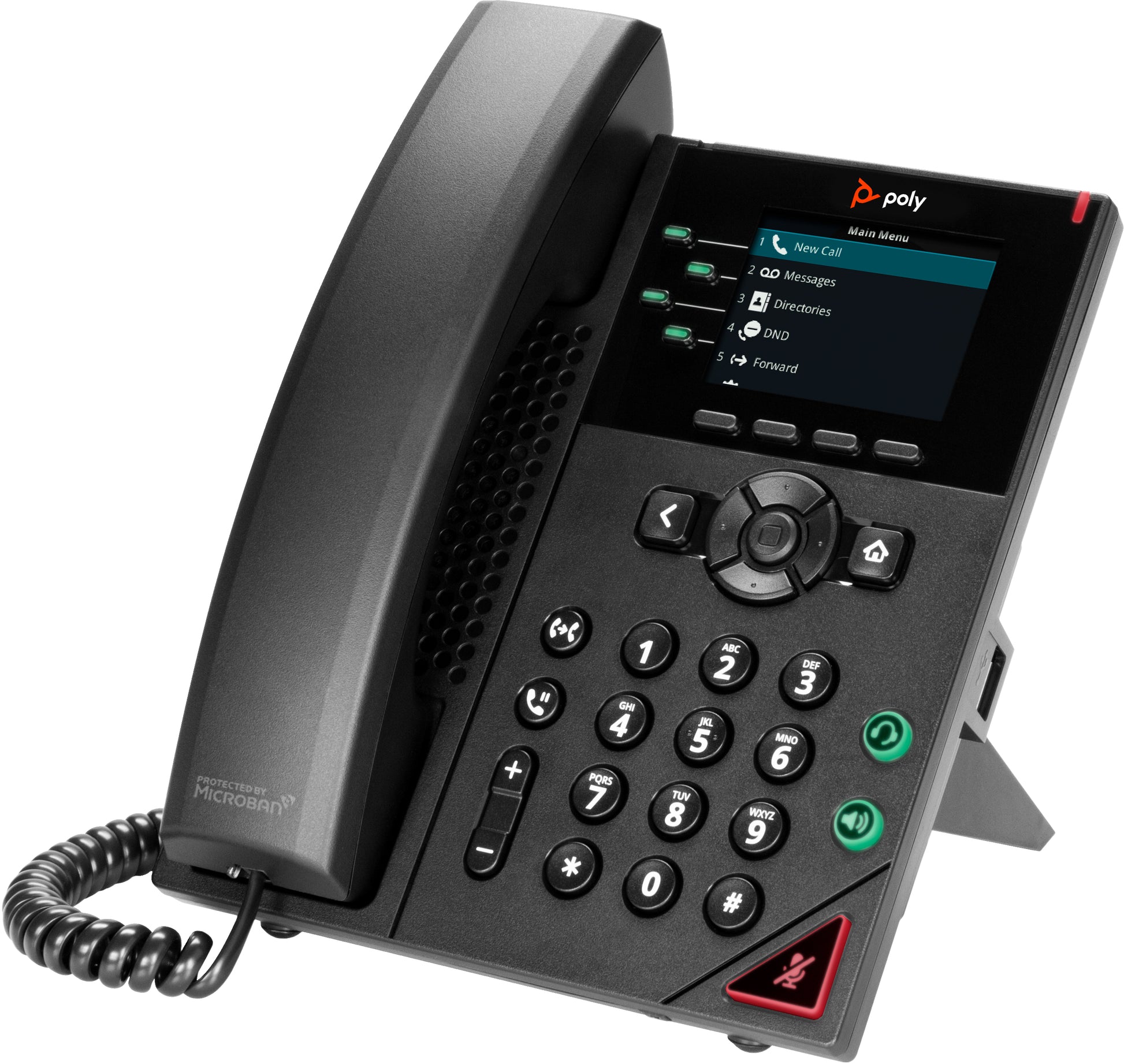Poly VVX 250 – IP-Telefon, 16 SIP-Konten, 2,8", PoE, Schwarz