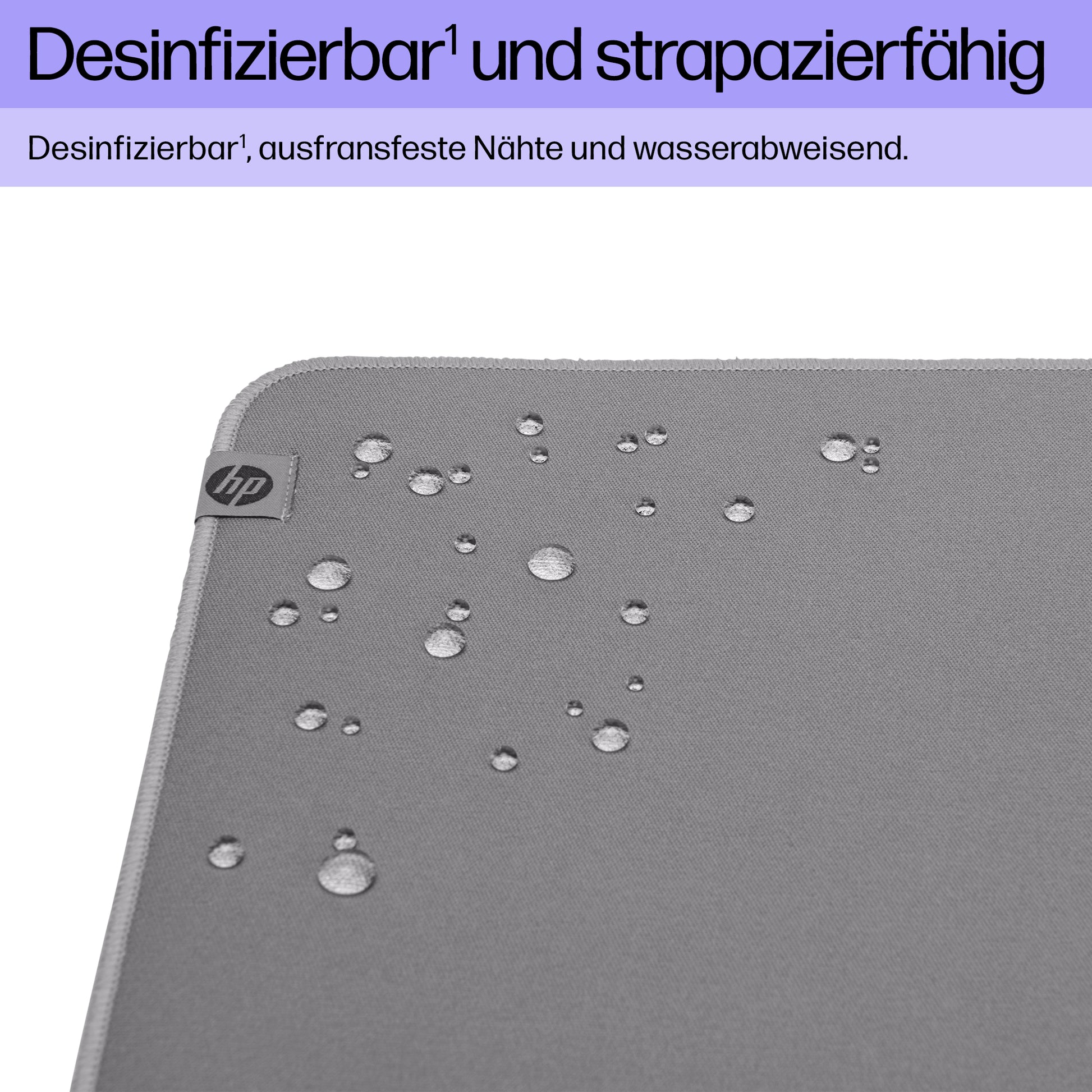 HP Mauspad 200 Desinfizierbar – 700 × 300 mm, rutschfest, rPET/Gummi, grau