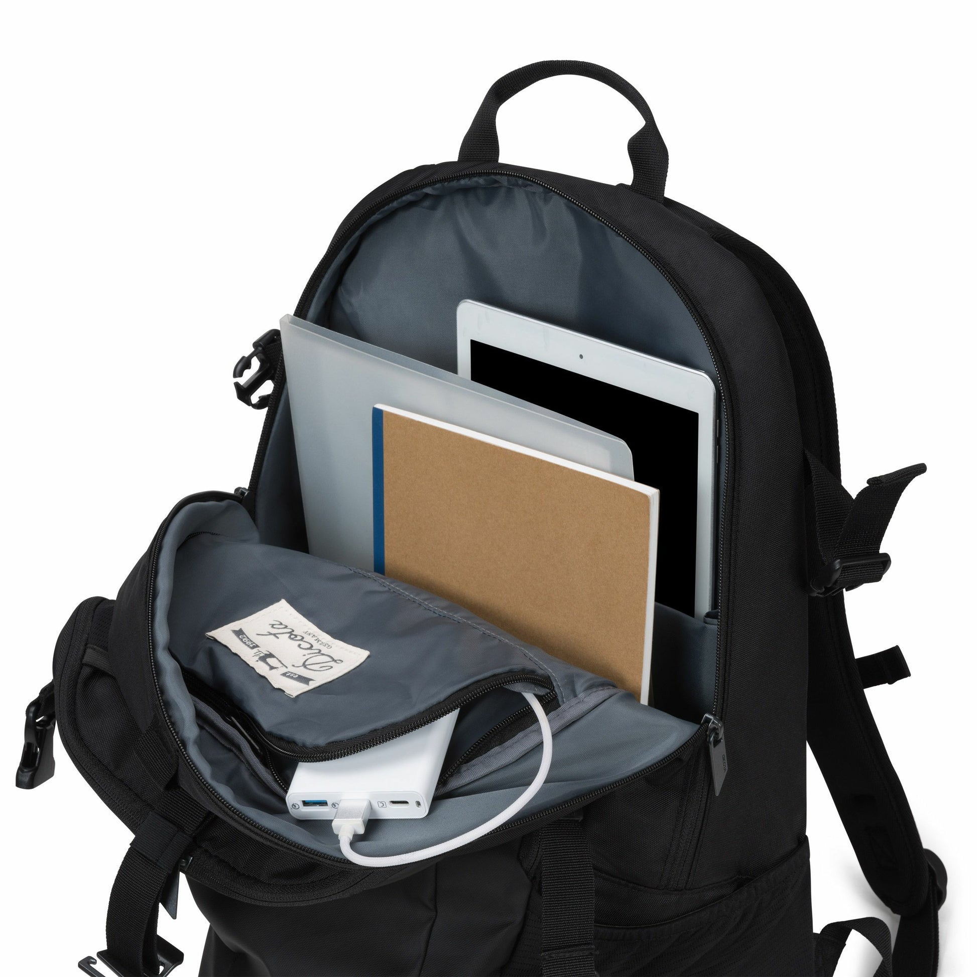 DICOTA GO Notebook-Rucksack bis 15,6" – 22 l, Polyester – Schwarz