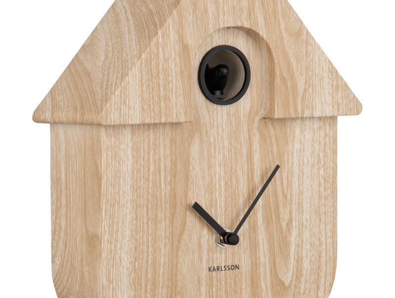 Karlsson Kuckucksuhr – 21,5 × 41 × 8,5 cm, hellbraun, Kunststoff