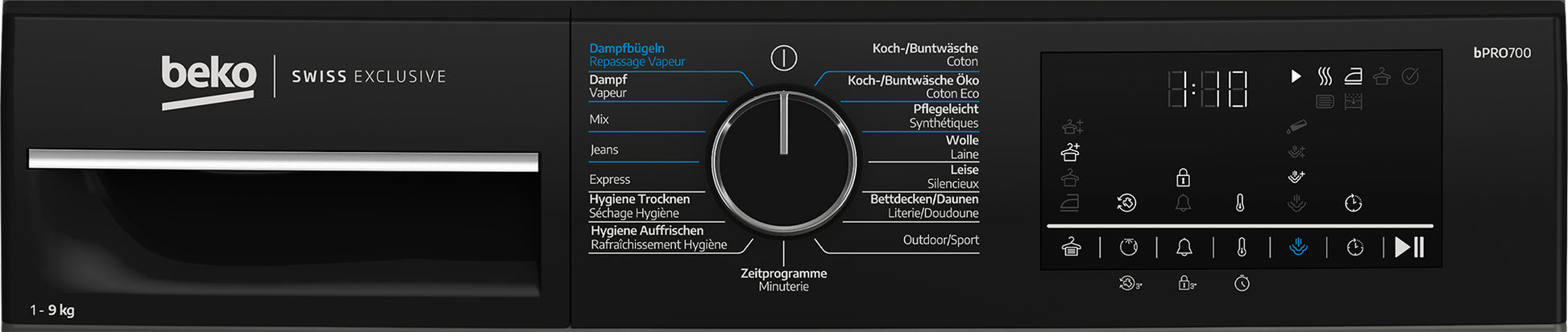 Beko Wäschetrockner TR529 – 9 kg, Wärmepumpe, Grau, 598 × 672 × 846 mm