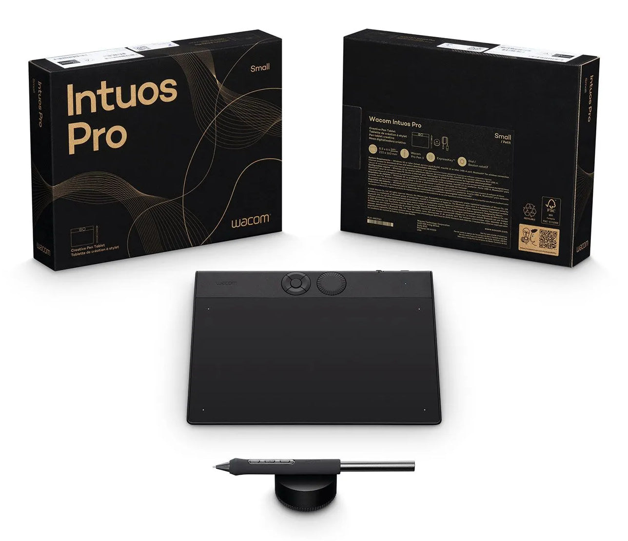 Wacom Intuos Pro Small 2025 – Arbeitsfläche 187 × 105 mm, Schwarz