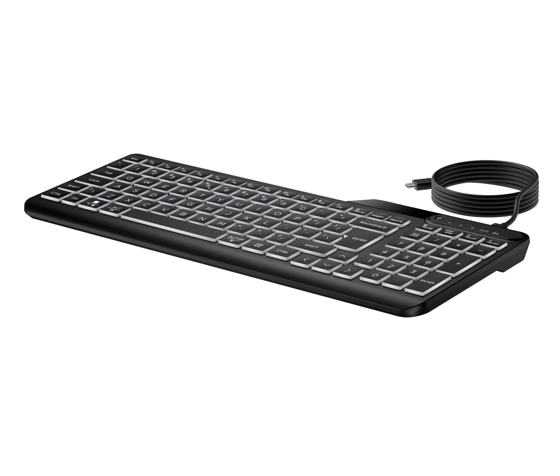 HP 405 – Tastatur, kabelgebunden (USB-C), Fullsize (mit Ziffernblock) – für Windows 10, Windows 11 & ChromeOS
