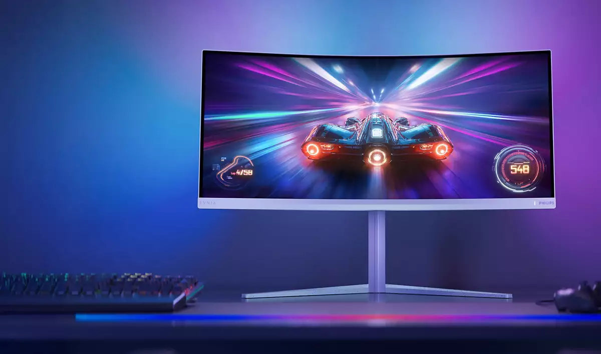 Philips Evnia 5000 34M2C5501A/00 – Monitor, 34", Curved, USB-Hub, Lautsprecher, VESA 100 × 100, Weiss