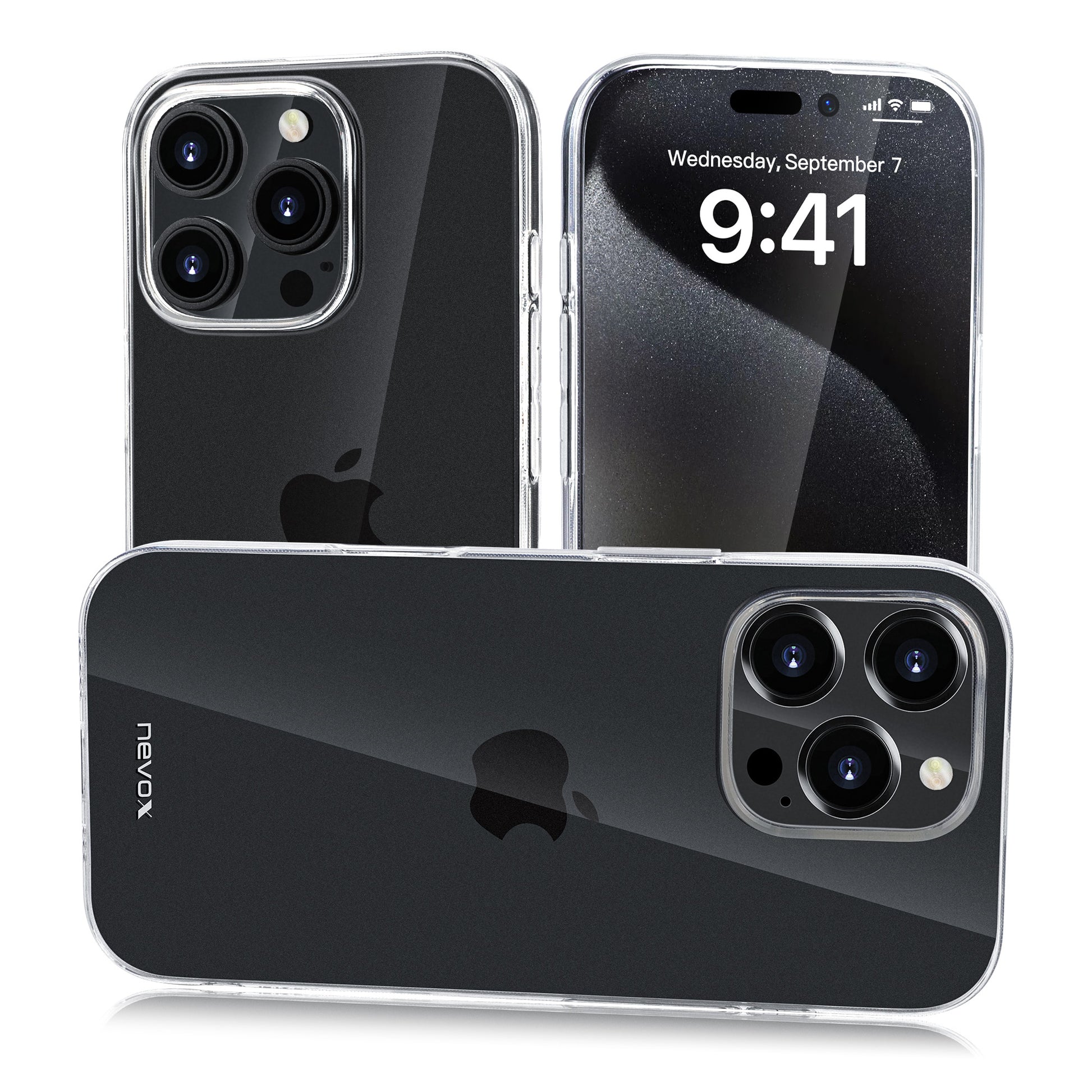 nevox StyleShell Flex Backcover – für Apple iPhone 16 Pro, TPU, Transparent