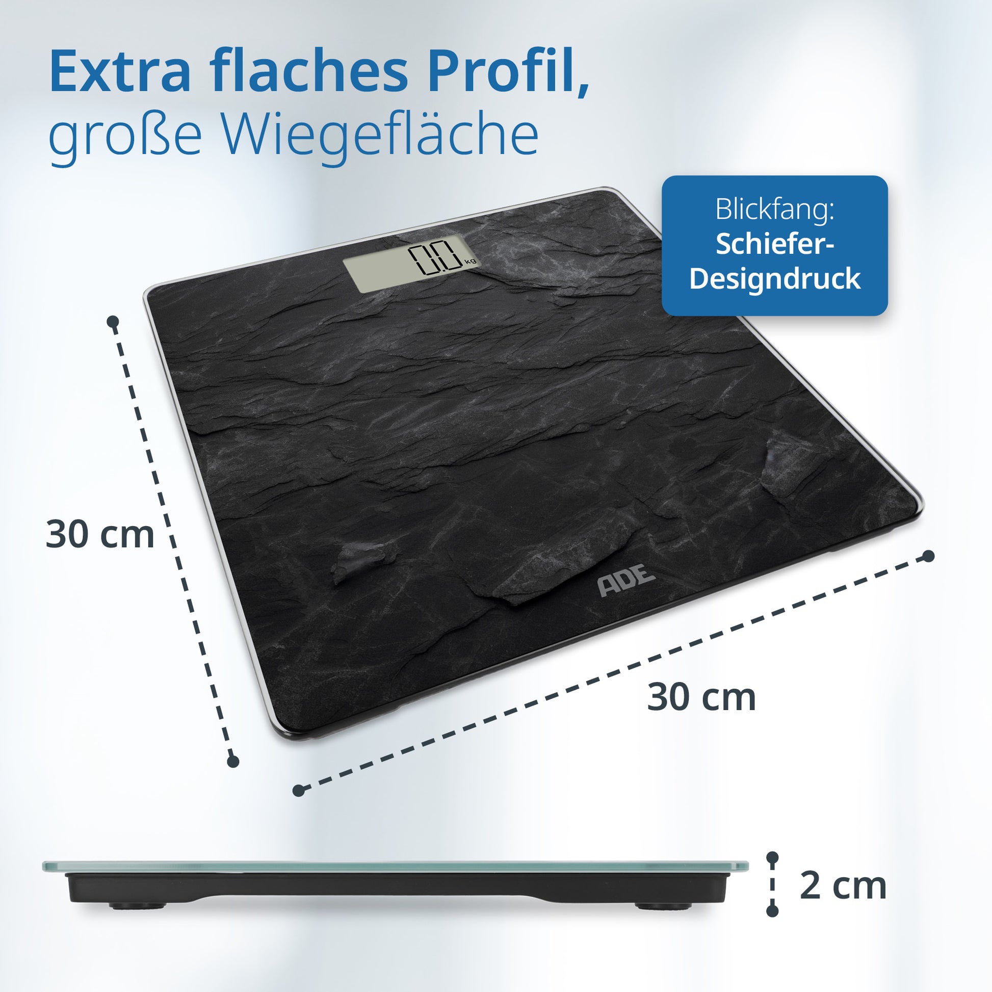 ADE Digitale Personenwaage BE2306-4 – Glas – 180 kg