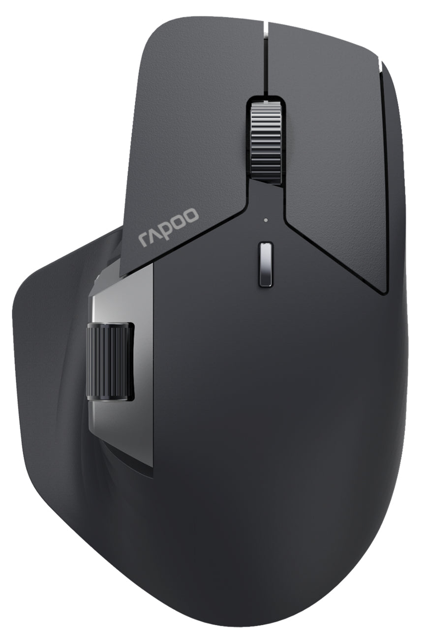 Rapoo MT760M – Gaming-Maus – Kabellos (Bluetooth/2,4 GHz), 4000 DPI, Rechts, Schwarz/Grau