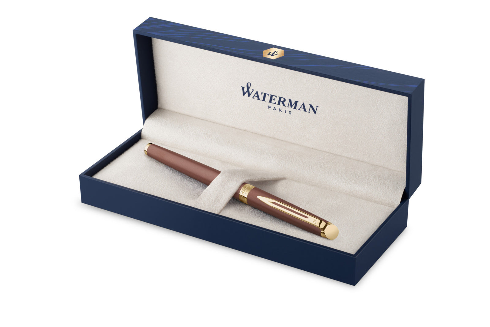 Waterman Hémisphère US Ed. – Federspitze Medium (M) – für Rechts- & Linkshänder – Kupfer, Blau – Patronen/Konverter