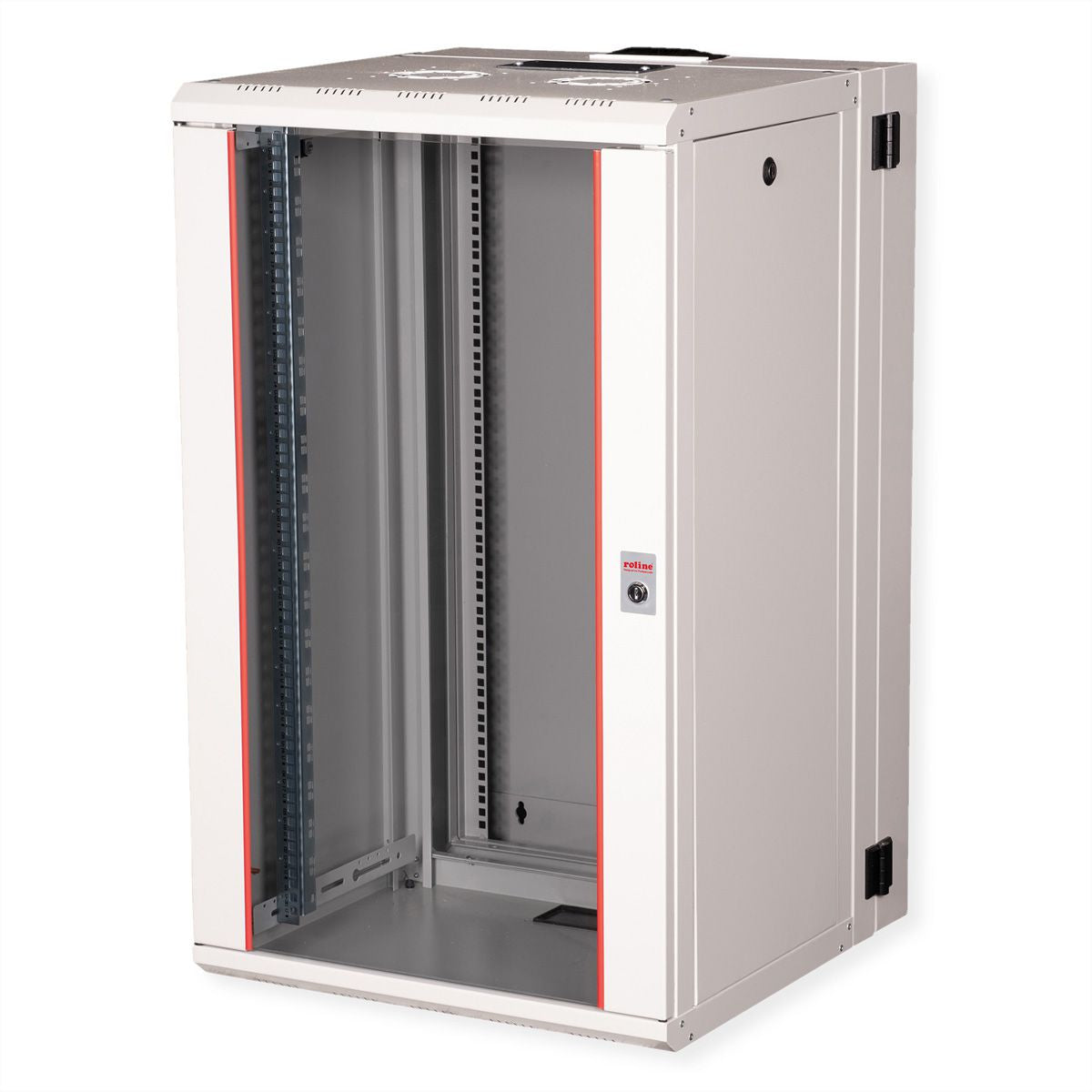 ROLINE Pro – 19" Wandverteiler 20U, IP20, abschliessbar, 600 × 600 × 996 mm, lichtgrau, Stahl