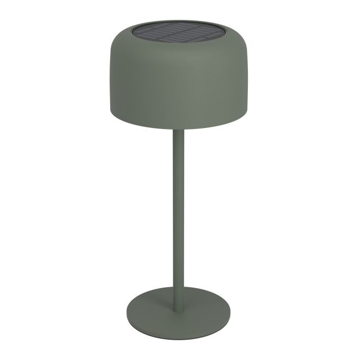 EGLO Solar-Tischleuchte – 30 cm – 270 lm, 3000 K – IP44 – Akku & Solar – Touch, USB-C, dimmbar – Grün – Stahl