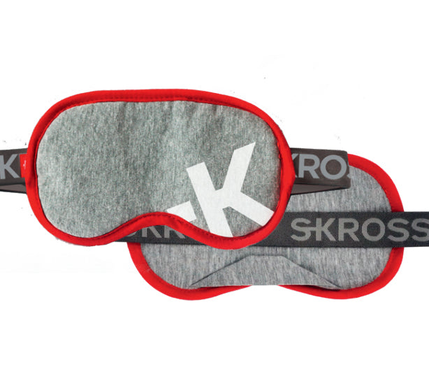 Skross Schlafmaske – Einfach zu bedienen – 11 × 11 cm – Hellgrau – Baumwolle, Polyester, Elasthan – 1 Stk.