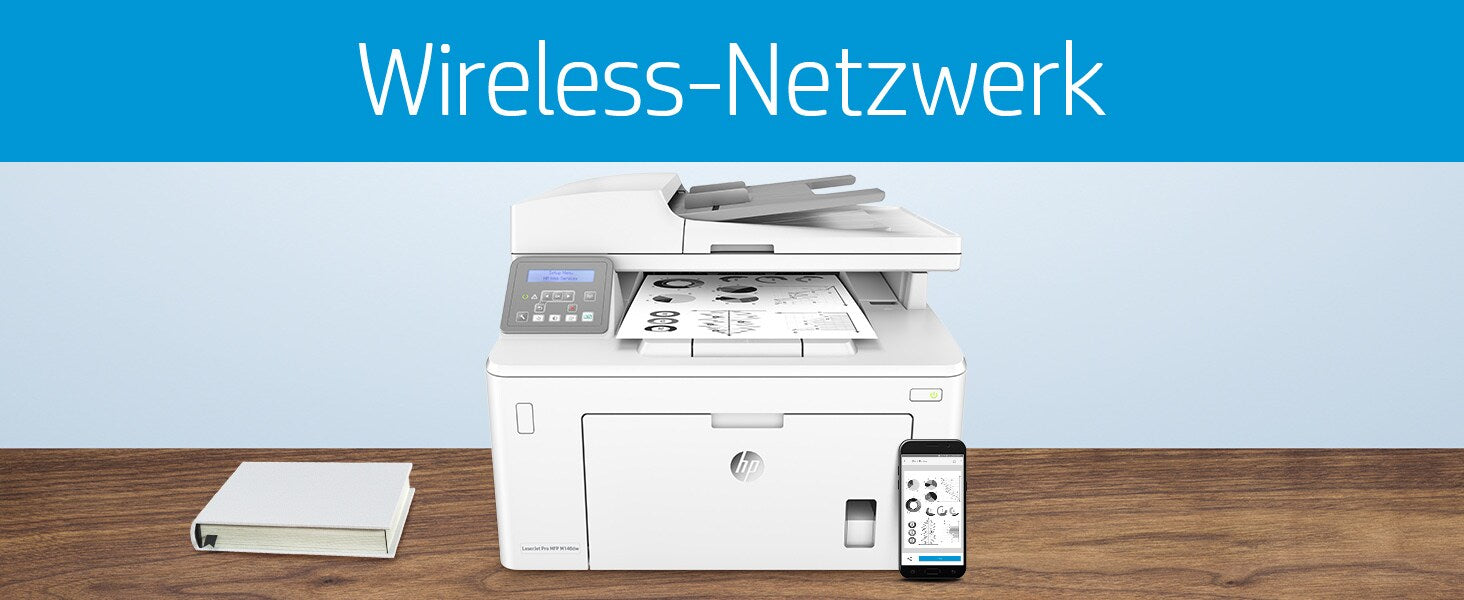 HP LaserJet Pro MFP M148dw – SW-Laser-Multifunktionsdrucker, A4, 3-in-1, Duplex, ADF, WLAN/LAN, AirPrint