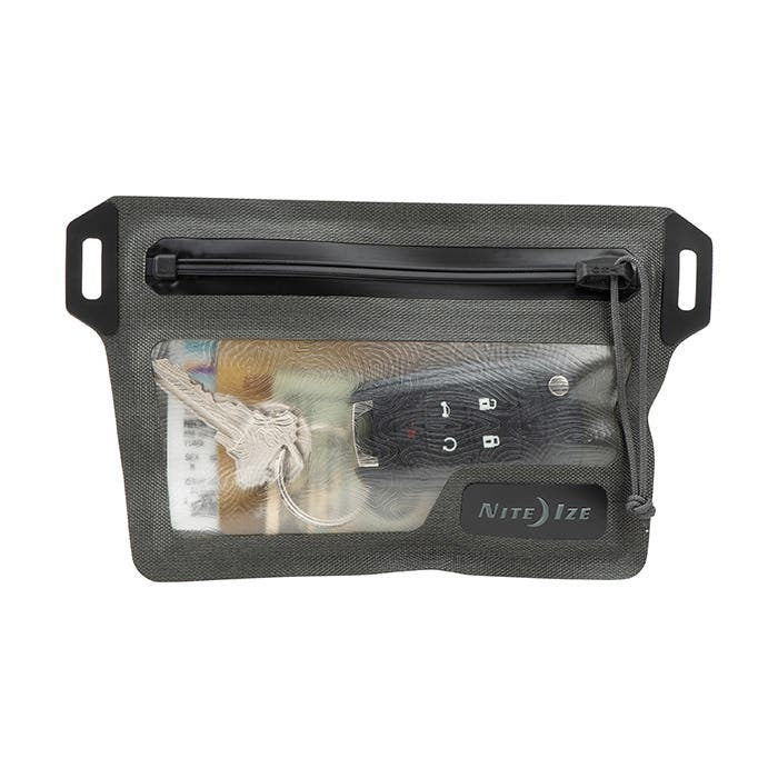 Nite Ize Reissverschlusstasche 140 × 100 × 10 mm – wasserfestes TPU, Schwarz