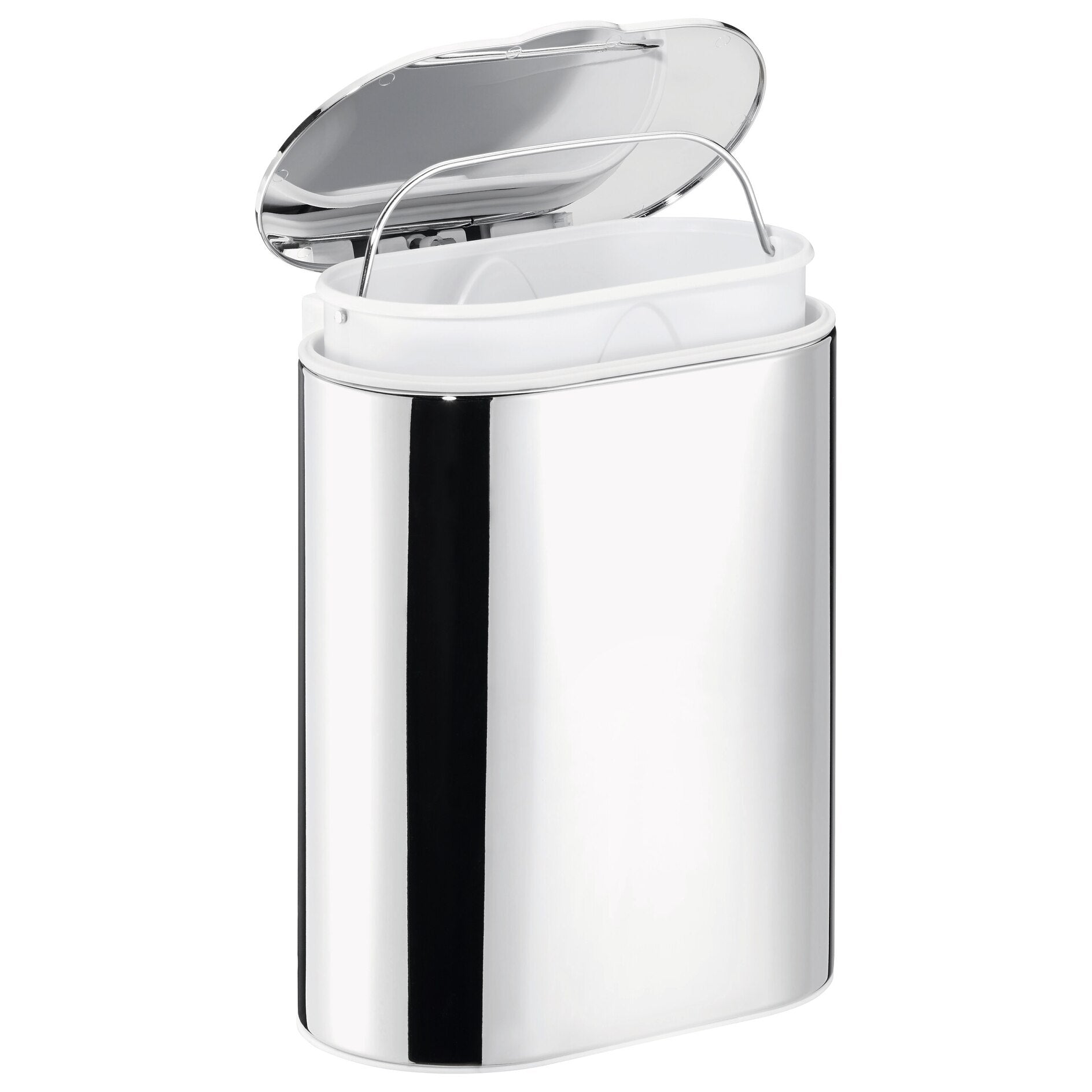 TESA Wandabfallbehälter Elegaant – Metall, rund – verchromt – Wandmontage – 22 × 26 × 16 cm