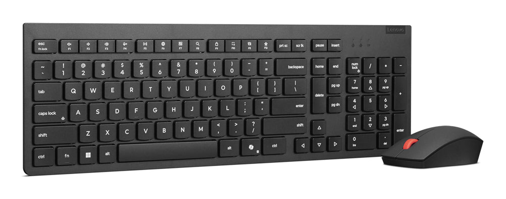 Lenovo Essential Wireless Combo – Tastatur- und Maus-Set – 2,4 GHz USB-A (Empfänger) – auslaufsicher – schwarz
