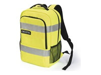 DICOTA Notebook-Rucksack – 24 l, rPET, Gelb/Schwarz, Reflektierende Elemente