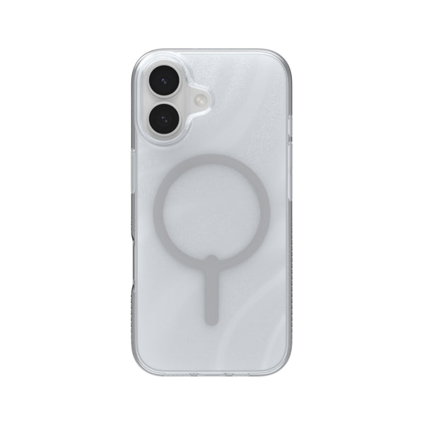 ZAGG Milan Snap Backcover – für Apple iPhone 17, Graphen, Silber, Bryce Glitter Swirl, bis 4 m Sturzsicher