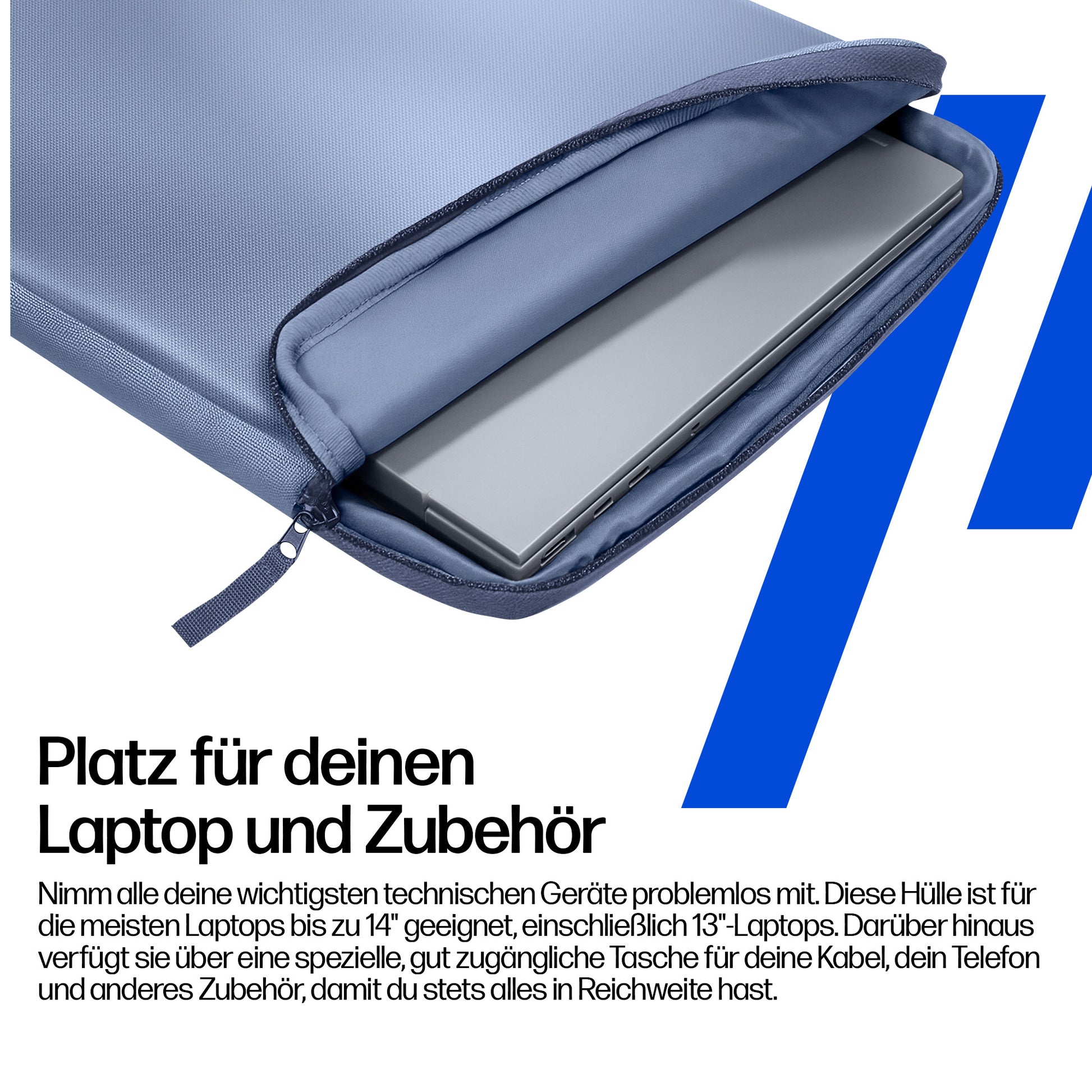 HP Spectre Folio Notebook-Schutzhülle 14" – Eisblau