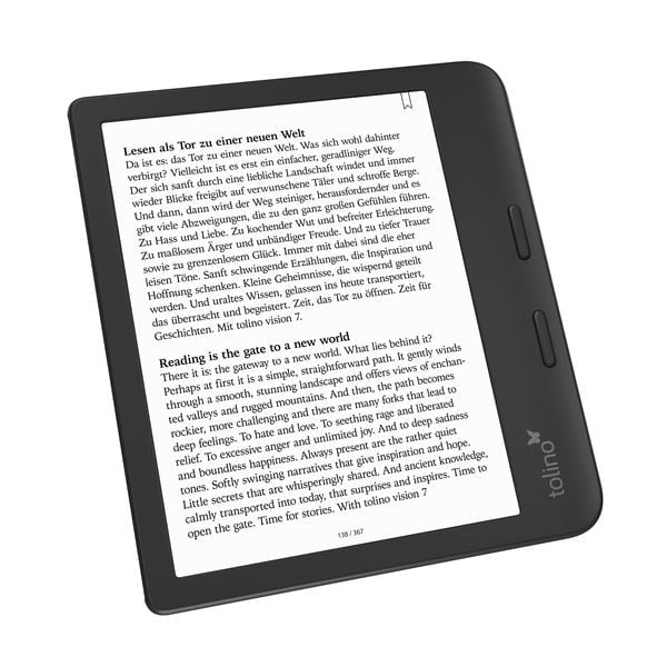 Tolino Vision Color – 7" E-Ink Kaleido, 32 GB, IPX8, Schwarz