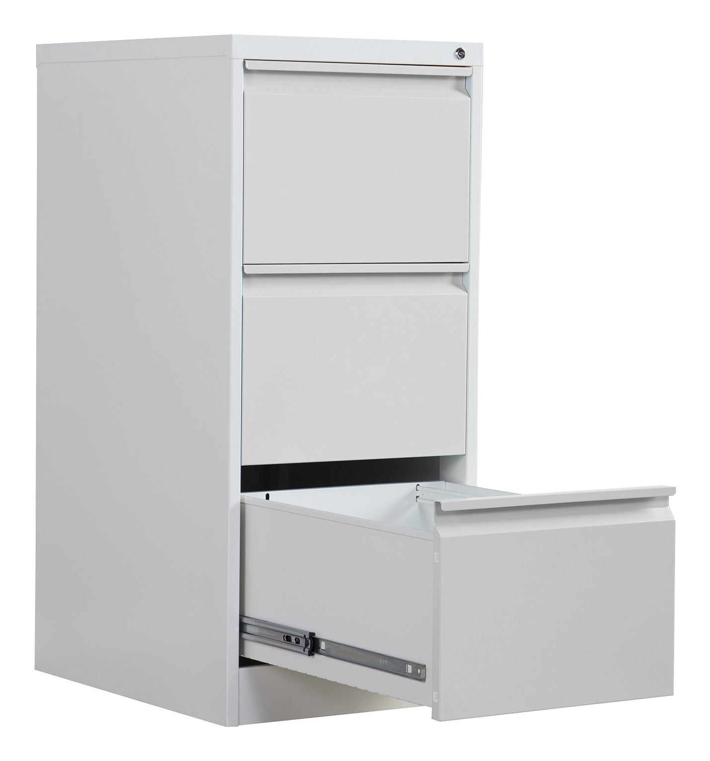 Phoenix Safe Co. FC1003GGK – Aktenschrank, 3 Schubladen, abschliessbar, Stahl, 450 × 620 × 1025 mm, Grau