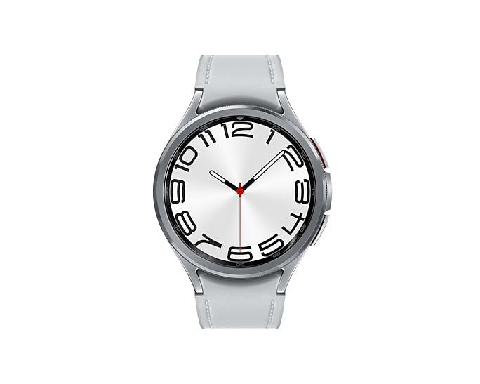 Samsung Galaxy Watch6 Classic 47 mm GPS – Edelstahl Silber, 50 m, für Android
