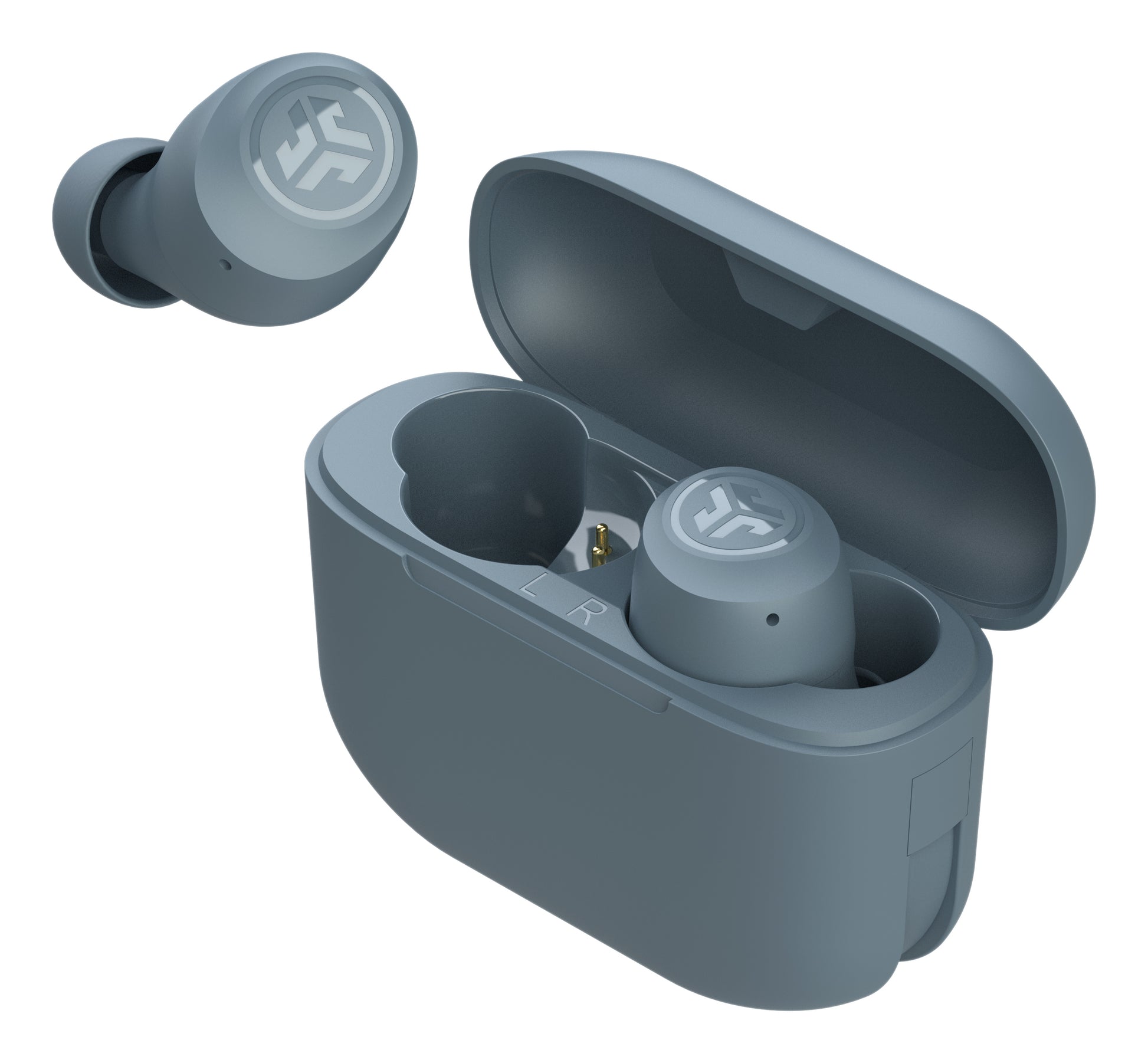 JLab GO Air POP TWS In-Ear – BT 5.1, IPX4, mit Ladecase, Grau