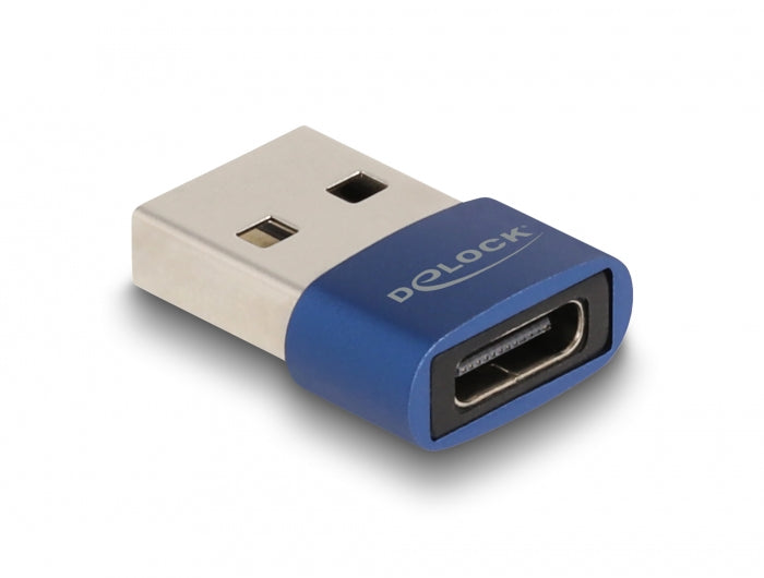 DeLOCK USB-Adapter USB-A auf USB-C – USB 2.0 (480 Mbit/s) – Blau
