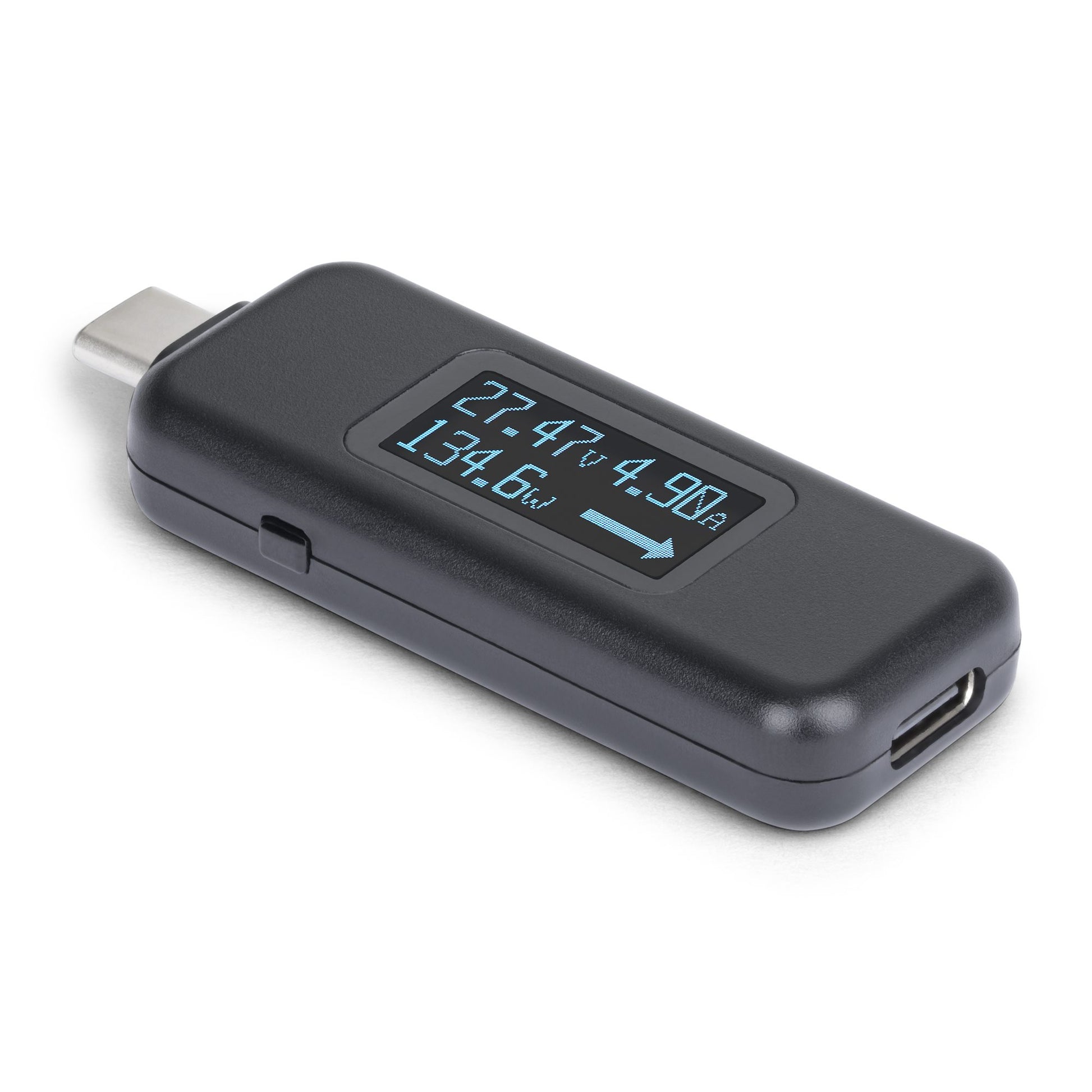 StarTech.com USB-C-Leistungstester – 4,5–50 V, bis 6,5 A, 240 W, OLED, für USB-C PD, Schwarz